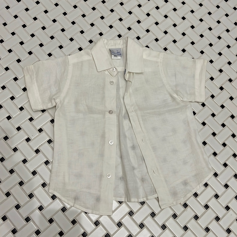Florence Eiseman white linen shirt size 4